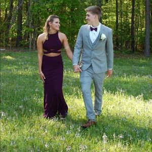 Two piece prom dress